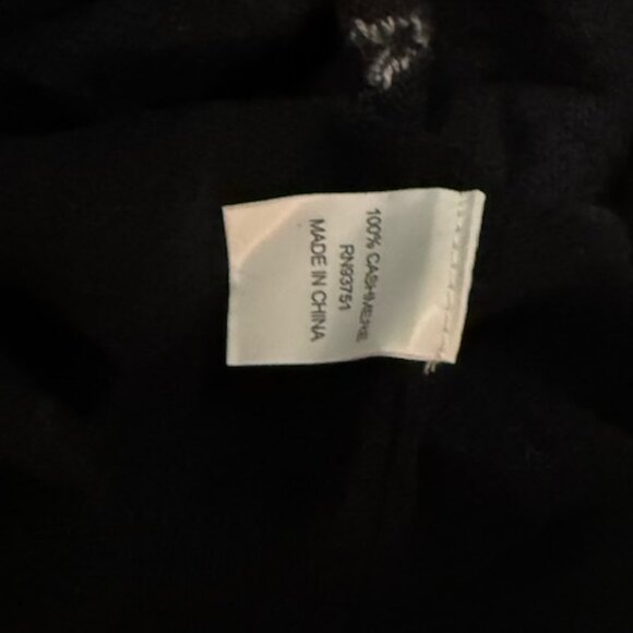 ZIP UP STAR CASHMERE SWEATER HOODIE BLACK/CORNFLOWER - Picture 16 of 16